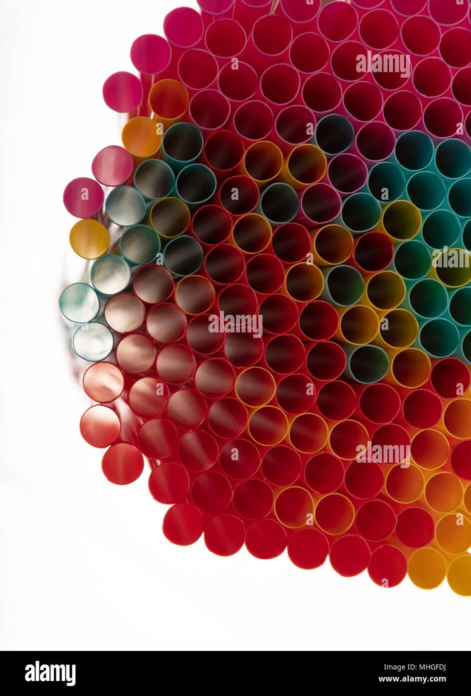 Drinking straws. Macro abstract image with copy space , high quality image Stock Photo