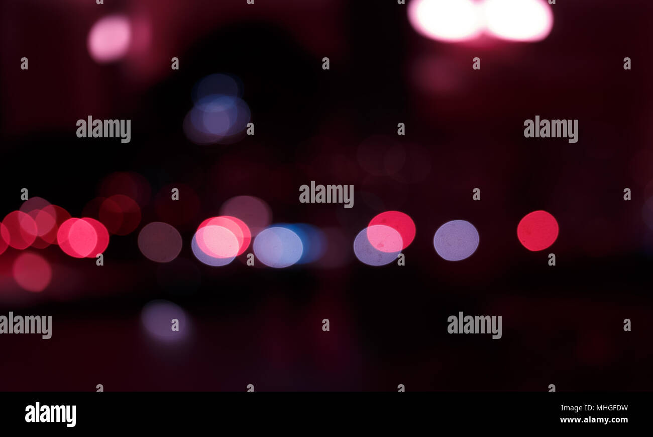 abstract bokeh reflection on a dark background Stock Photo