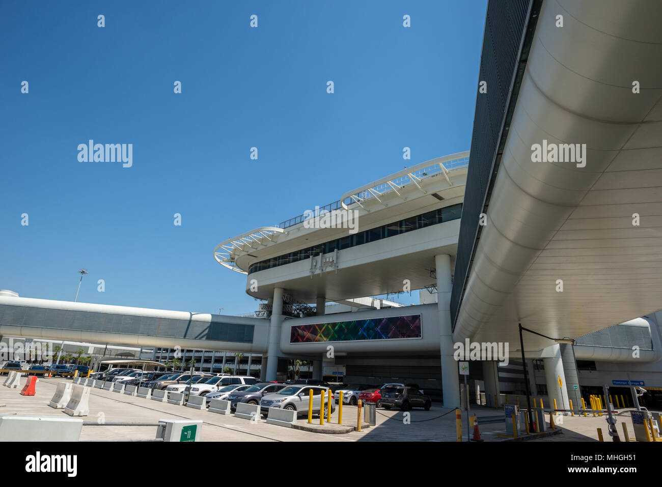 Parking garage at Miami International Airport, Miami, Florida. Stock Photo