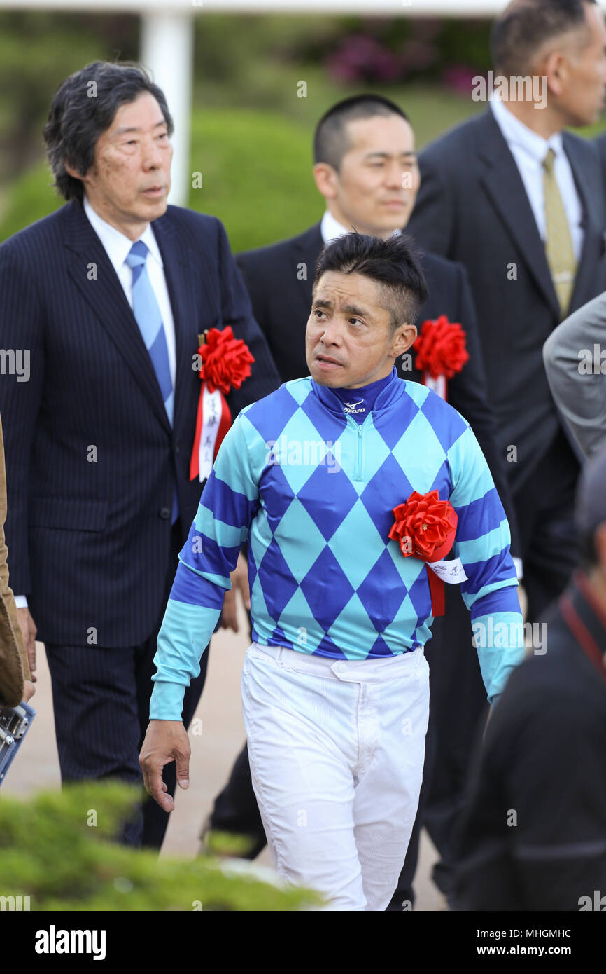 Kyoto, Japan. 29th Apr, 2018. (RL) Yasunari Iwata, Masahiro Mita Horse
