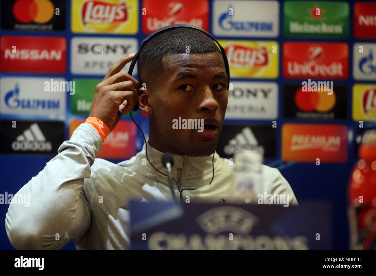 Rome, Italy. 01st May, 2018. 01.05.2018. Rome, Italy: Georginio Wijnaldum during the press ...