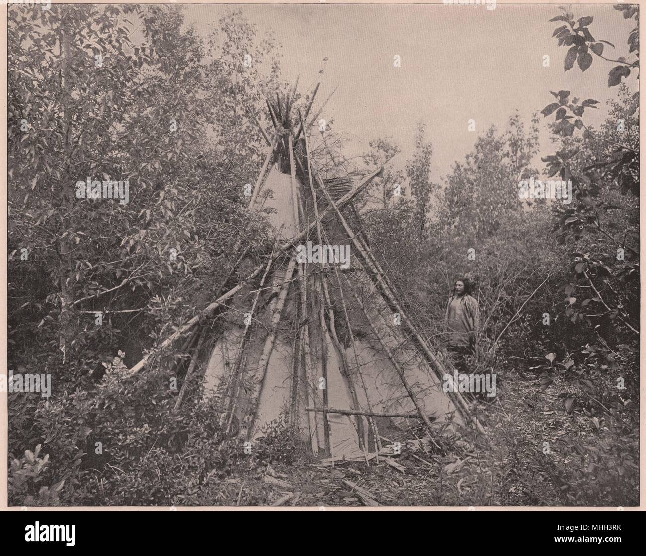 Burial Tepee of a Crow Chief's Wife Stock Photo