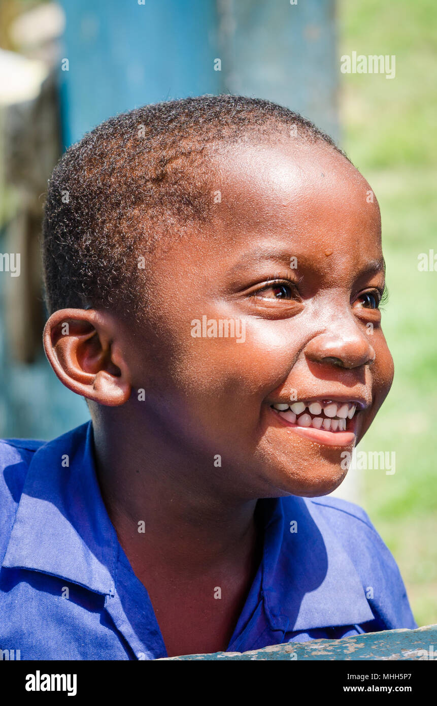 Busua, Ghana February 04, 2014 Portrait of unidentified young