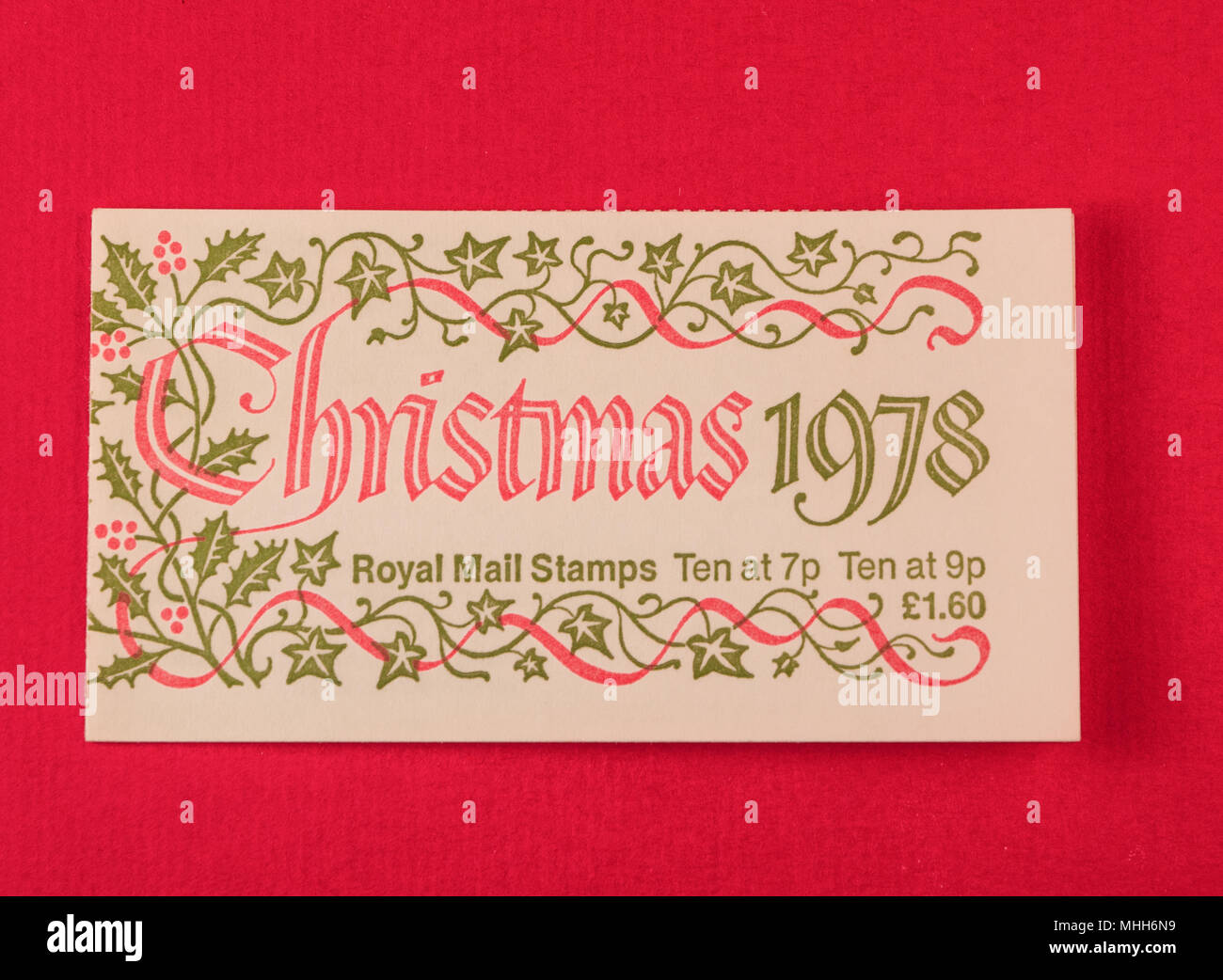 sachet in rigid cardboard containing English stamps of 1978 made for