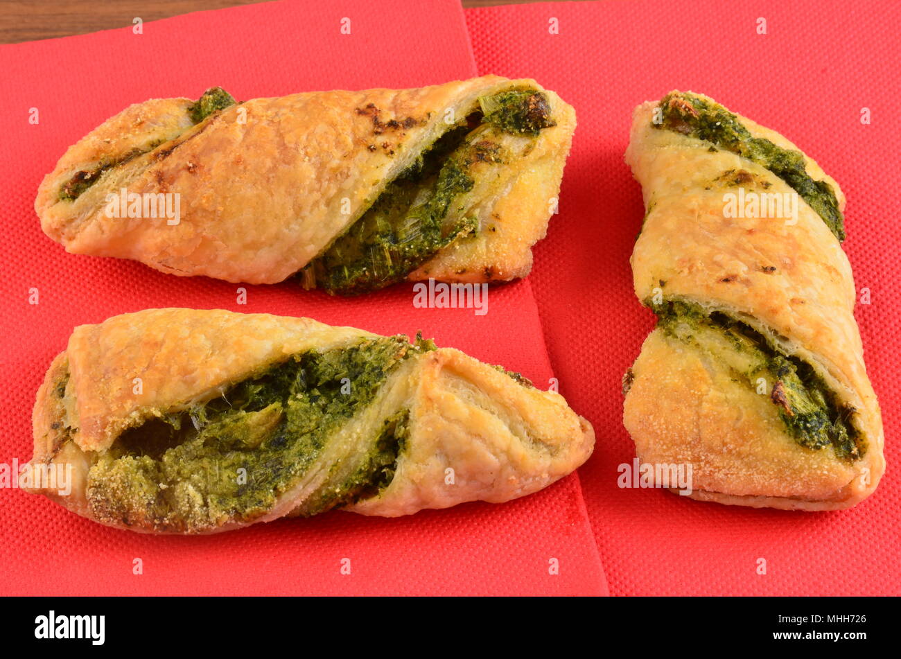 Crackers with tuna salad on wooden plate in restaurant Stock Photo Alamy