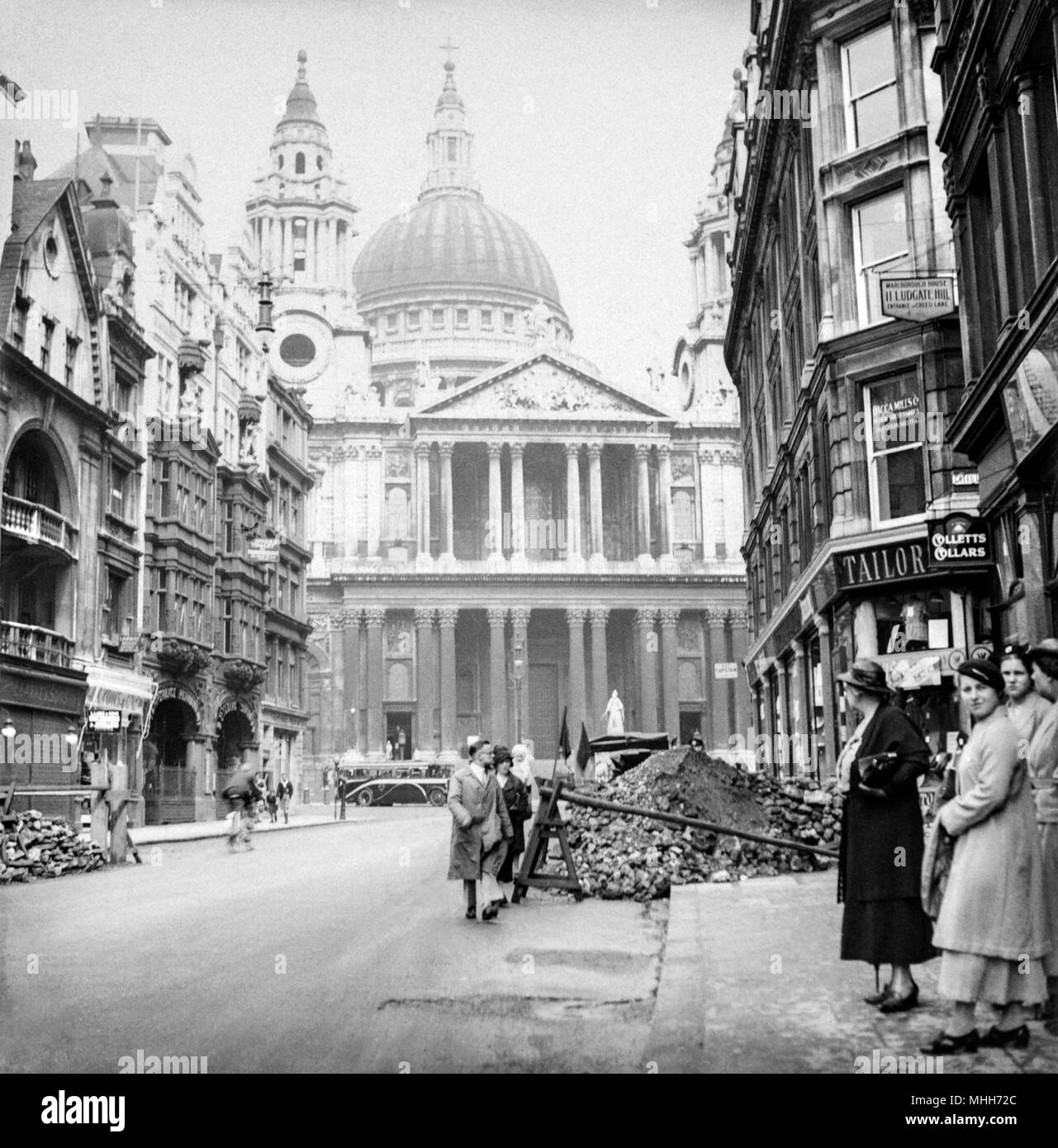 St Pauls Cathedral 1940, possible bomb damage and rubble. Please note ...