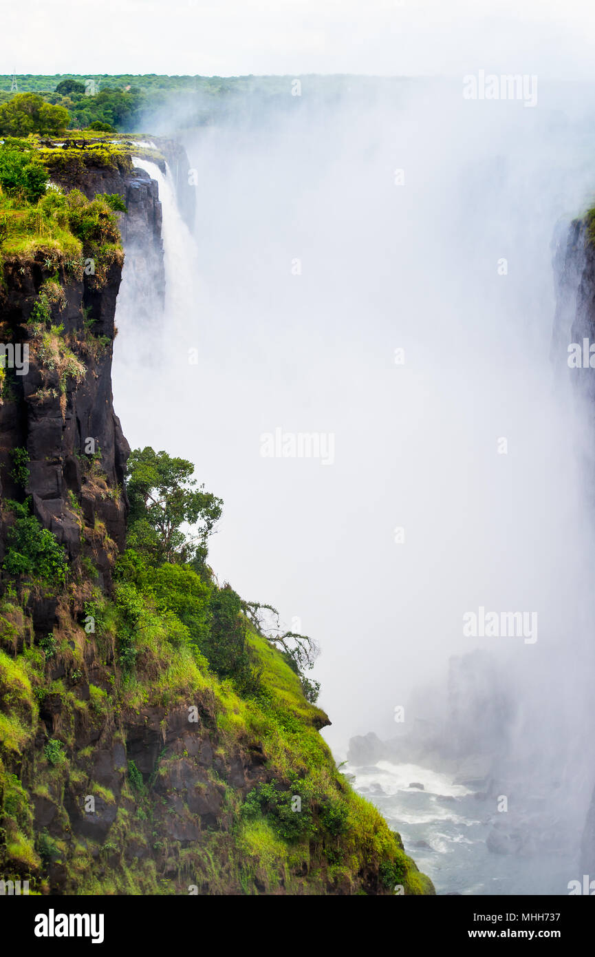 Beautiful view of the Victoria Falls, Zambezi River, Zimbabwe and Zambia Stock Photo