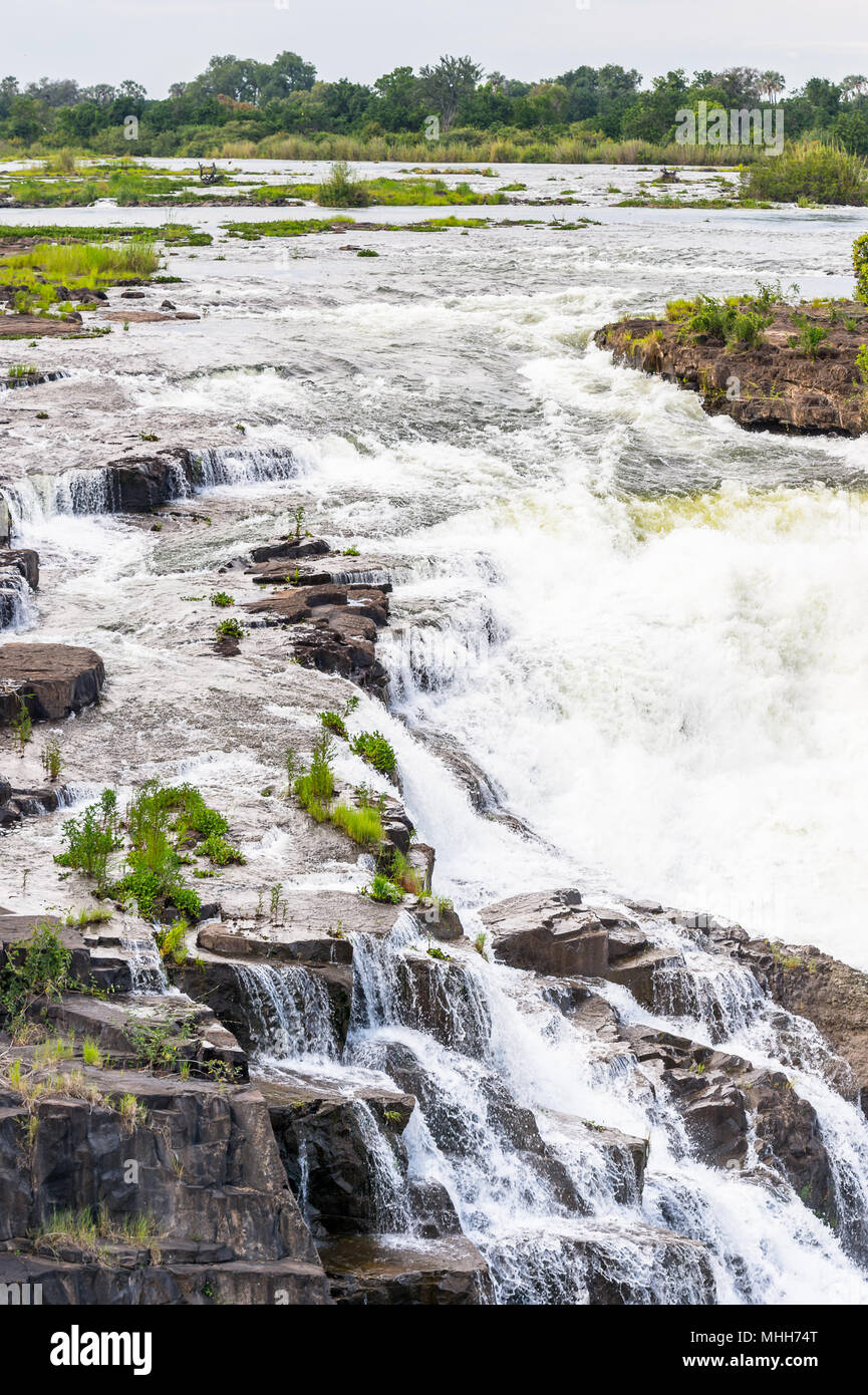 Victoria Falls, Zambezi River, Zimbabwe and Zambia Stock Photo