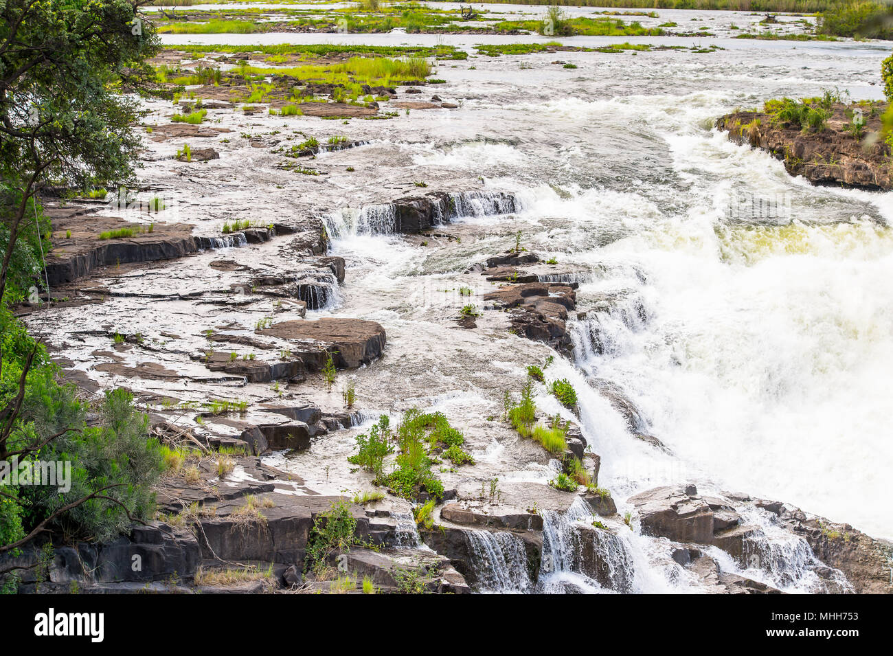 Victoria Falls, Zambezi River, Zimbabwe and Zambia Stock Photo