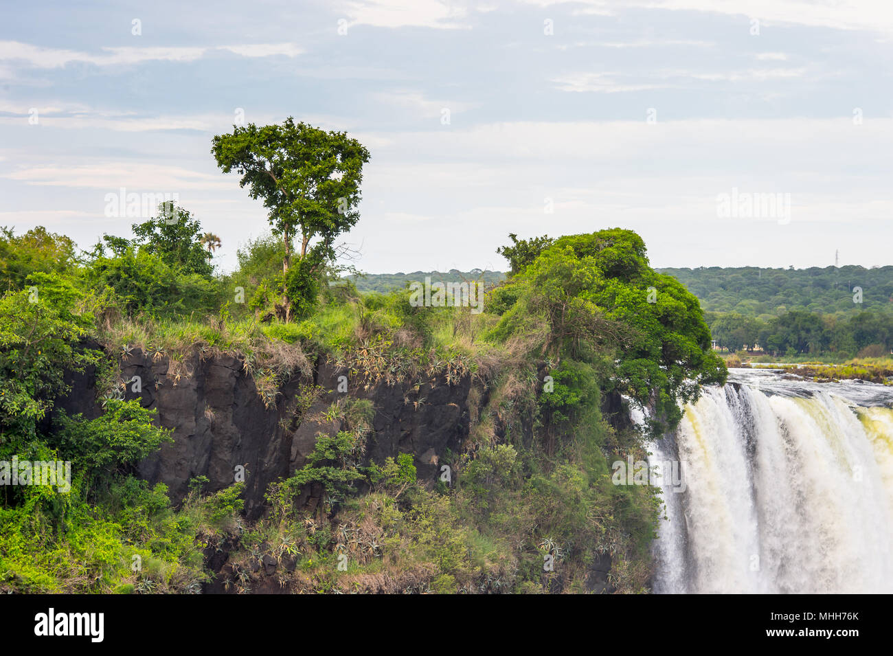 Amazing view of the Victoria Falls, Zambezi River, Zimbabwe and Zambia Stock Photo