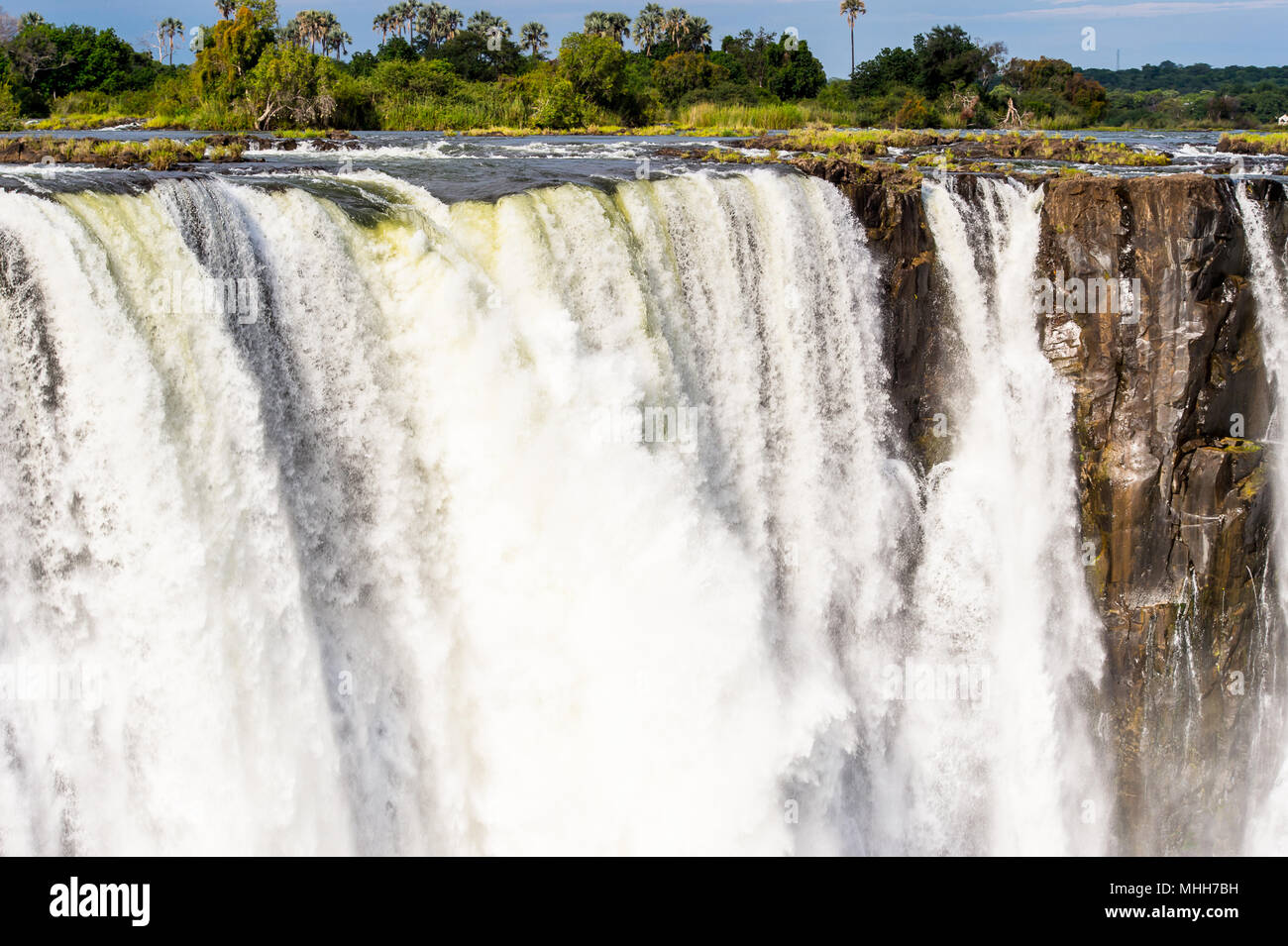 Spectacular view of Victoria Falls, Zambezi River, Zimbabwe and Zambia