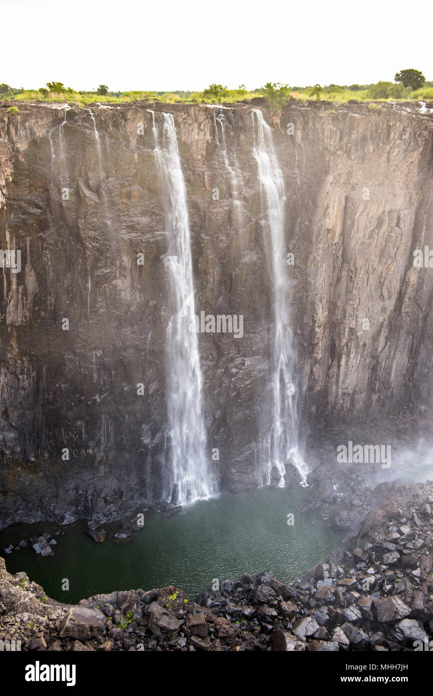 Amazing Victoria Falls, Zambezi River, Zimbabwe and Zambia Stock Photo