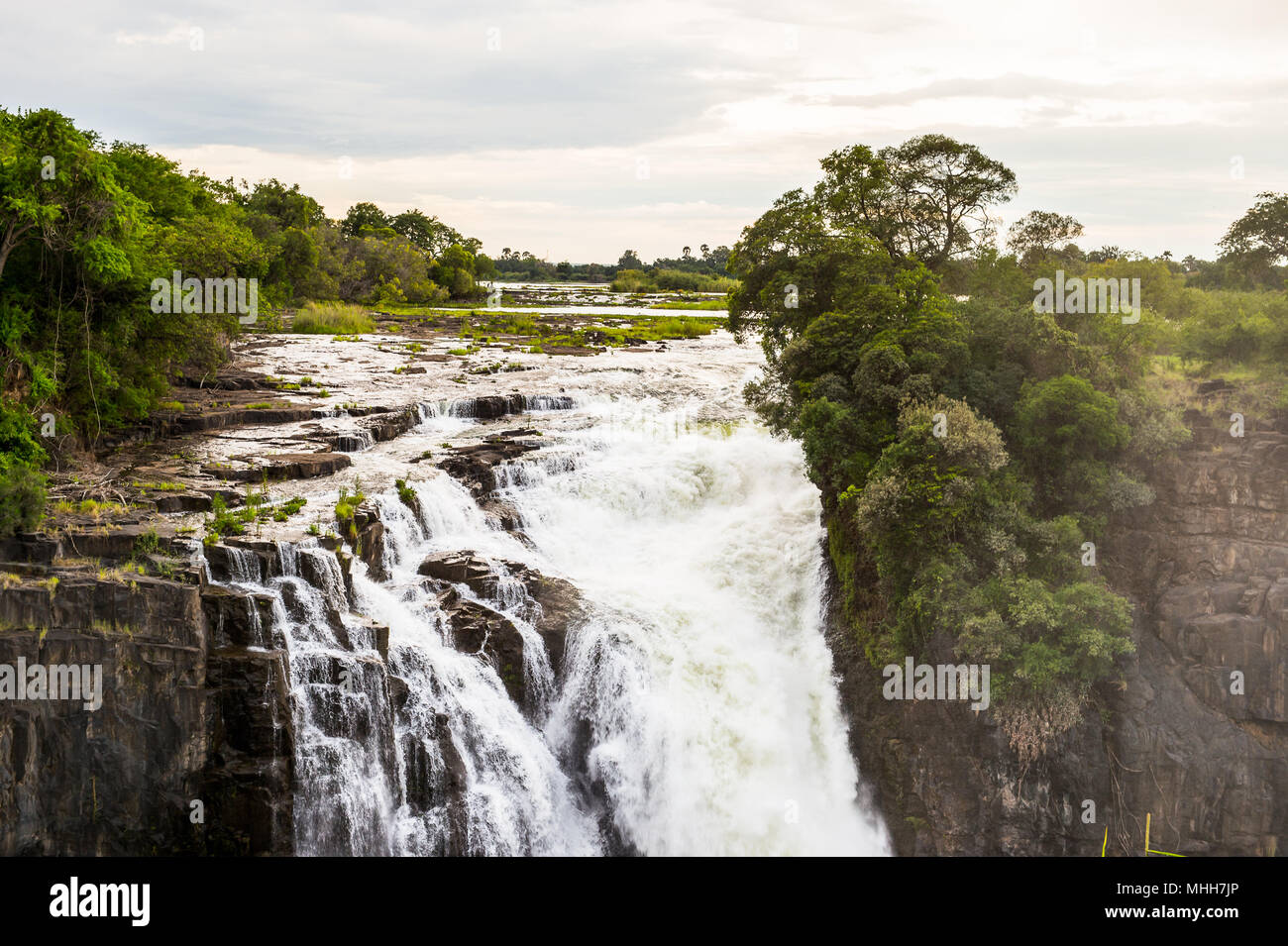 Amazing Victoria Falls, Zambezi River, Zimbabwe and Zambia Stock Photo