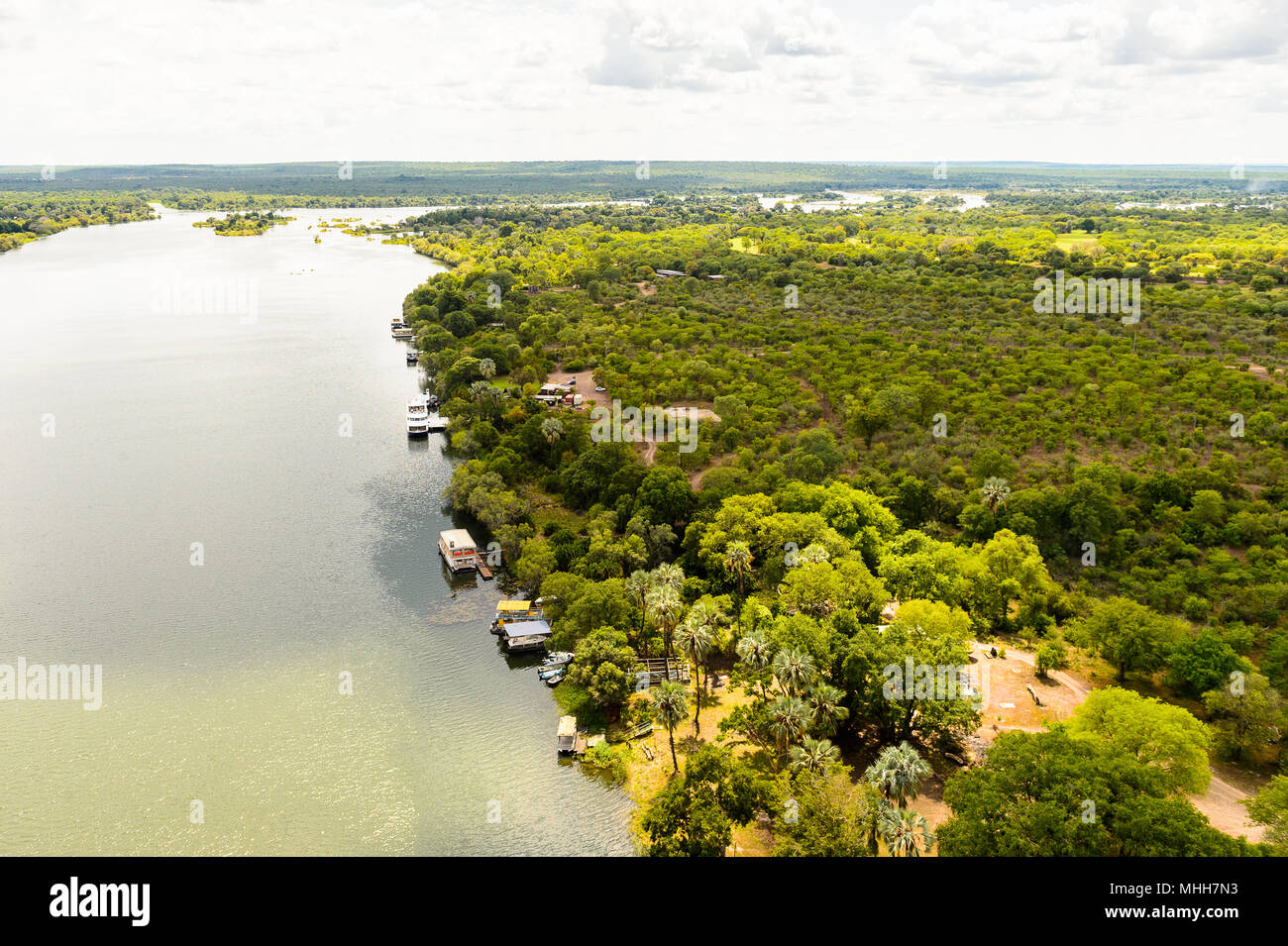 Aerial view of the Zambezi river in Zimbabwe Stock Photo Alamy