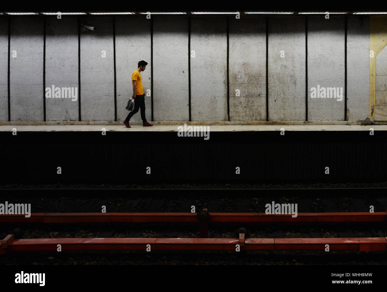Piata Romana metro station in Bucharest, Romania. Street photography