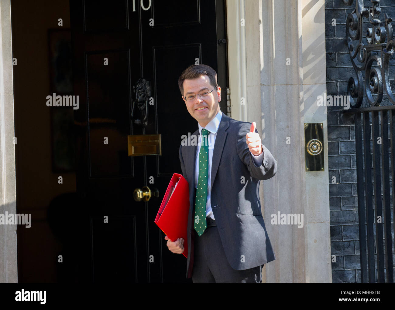 Secretary of State for Housing, Communities and Local Government, James Brokenshire, returns to Cabinet after surgery for a lesion on his lung. Stock Photo
