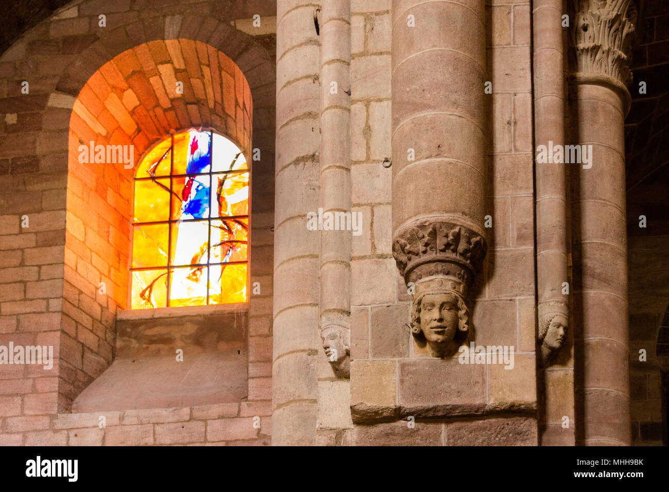 Saint Julien basilica of Brioude. Stained glass made by Father Kim In