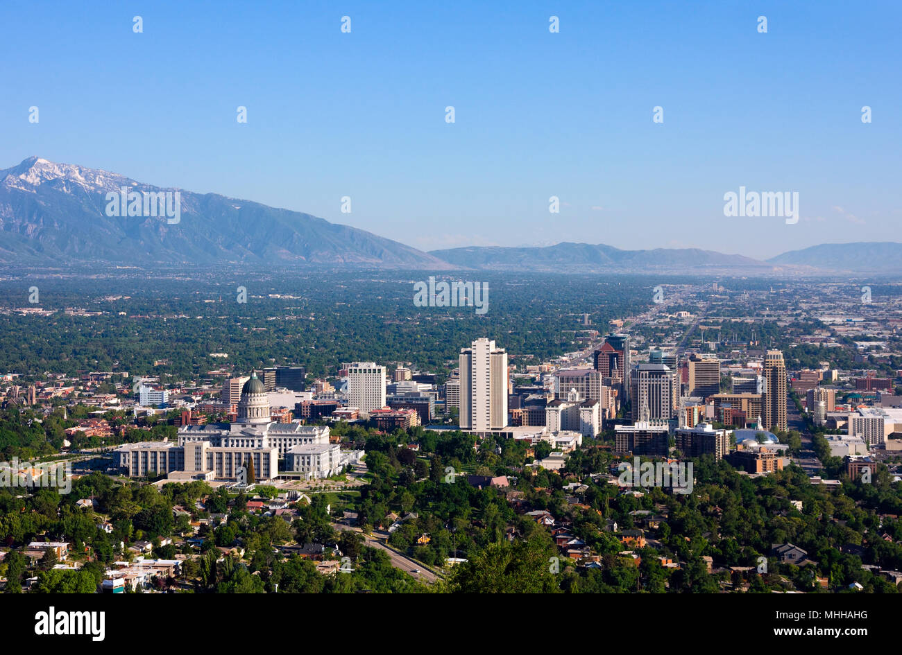 Skyline in Salt Lake City, Utah Stock Photo