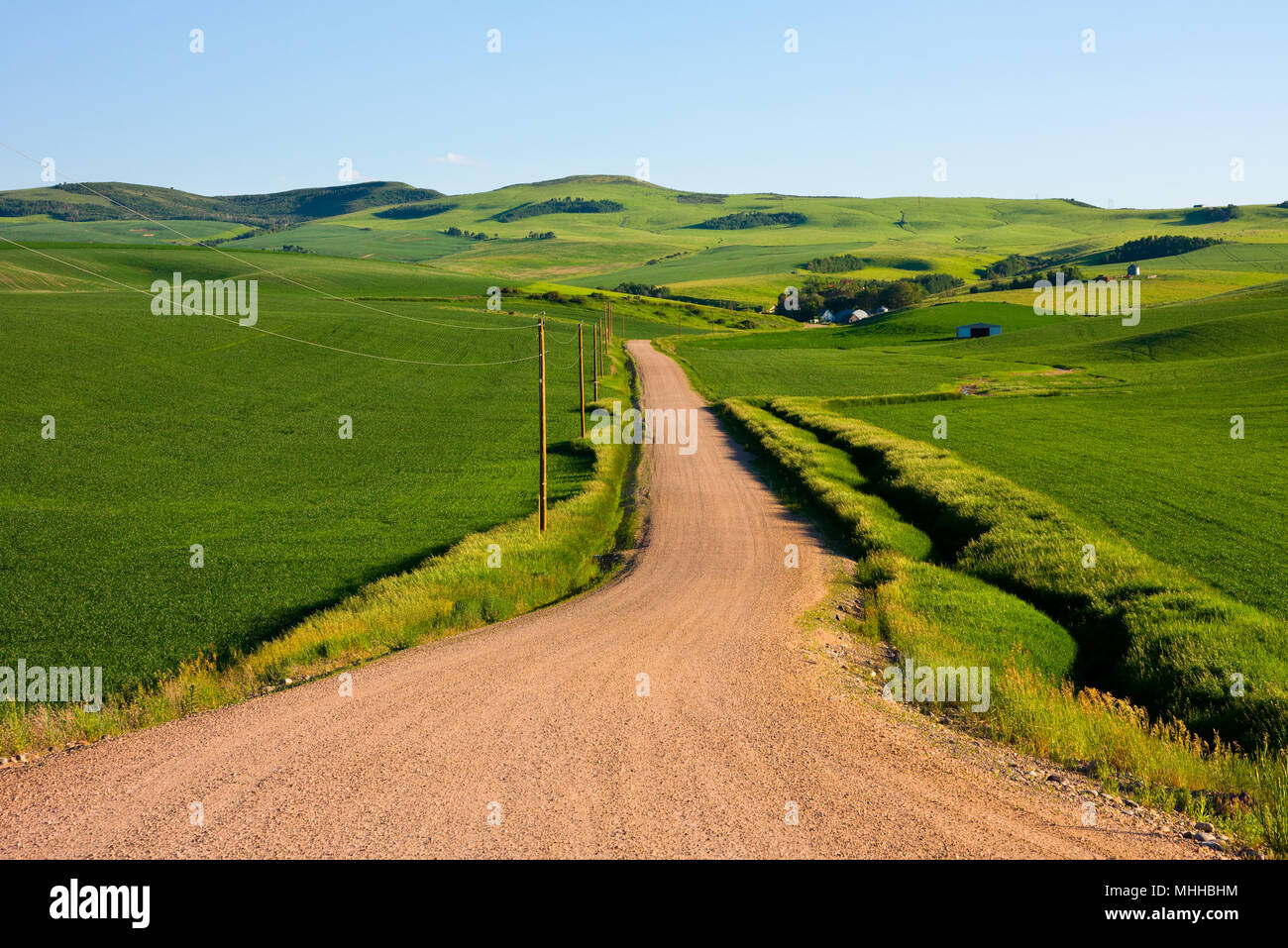 Country road in Eastern Idaho Stock Photo Alamy