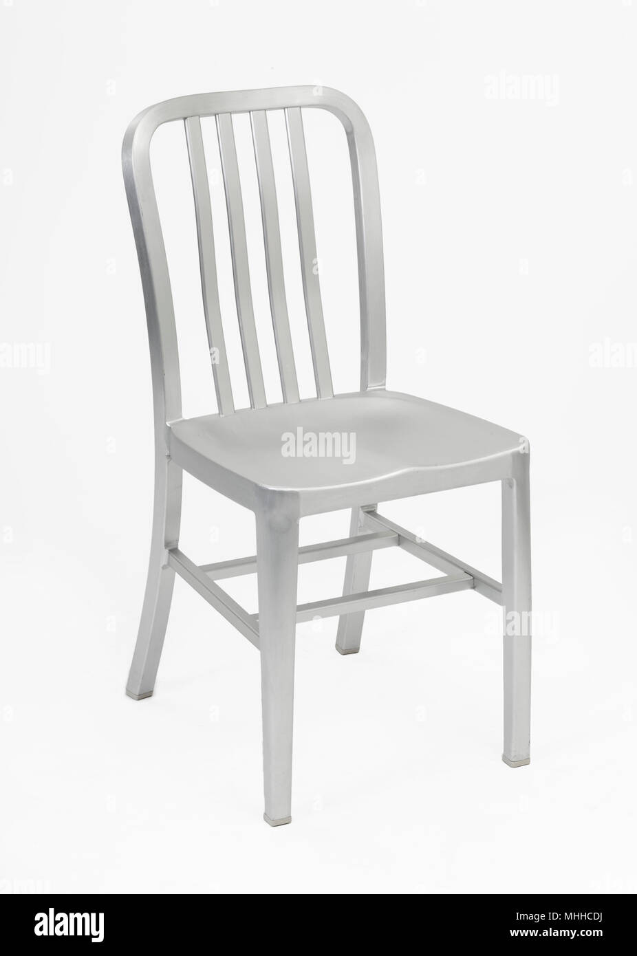 Aluminum Metal Chair Stock Photo