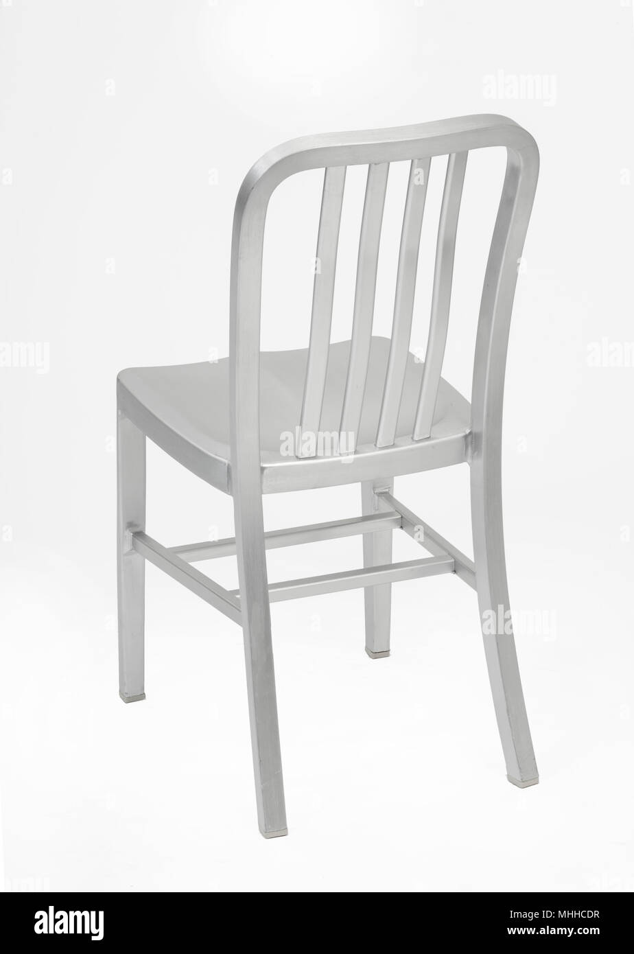 Aluminum Metal Chair Stock Photo