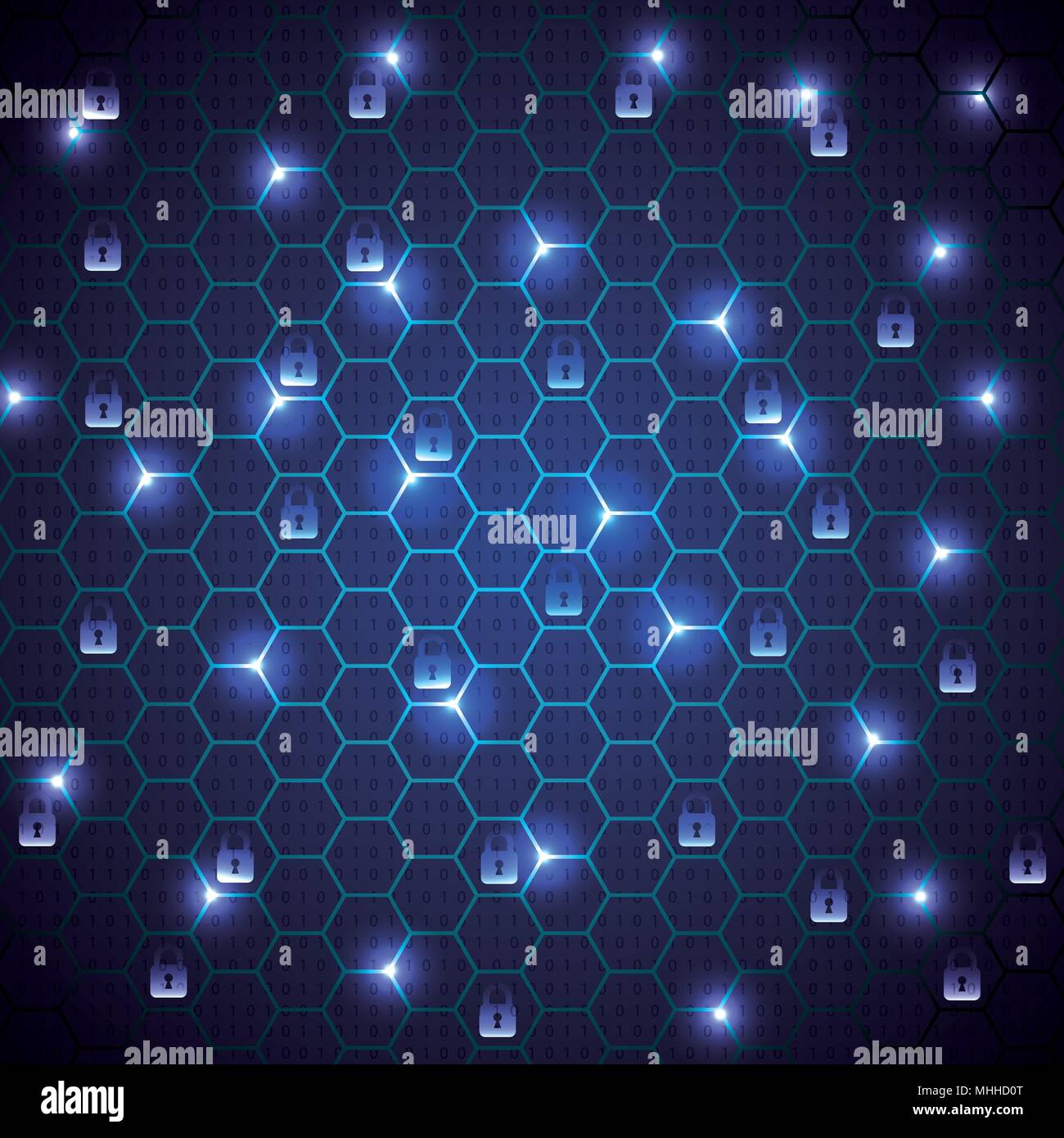 cyber security digital Stock Vector
