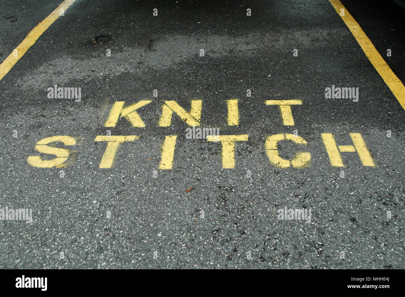 Knit Stitch car park spot Stock Photo Alamy