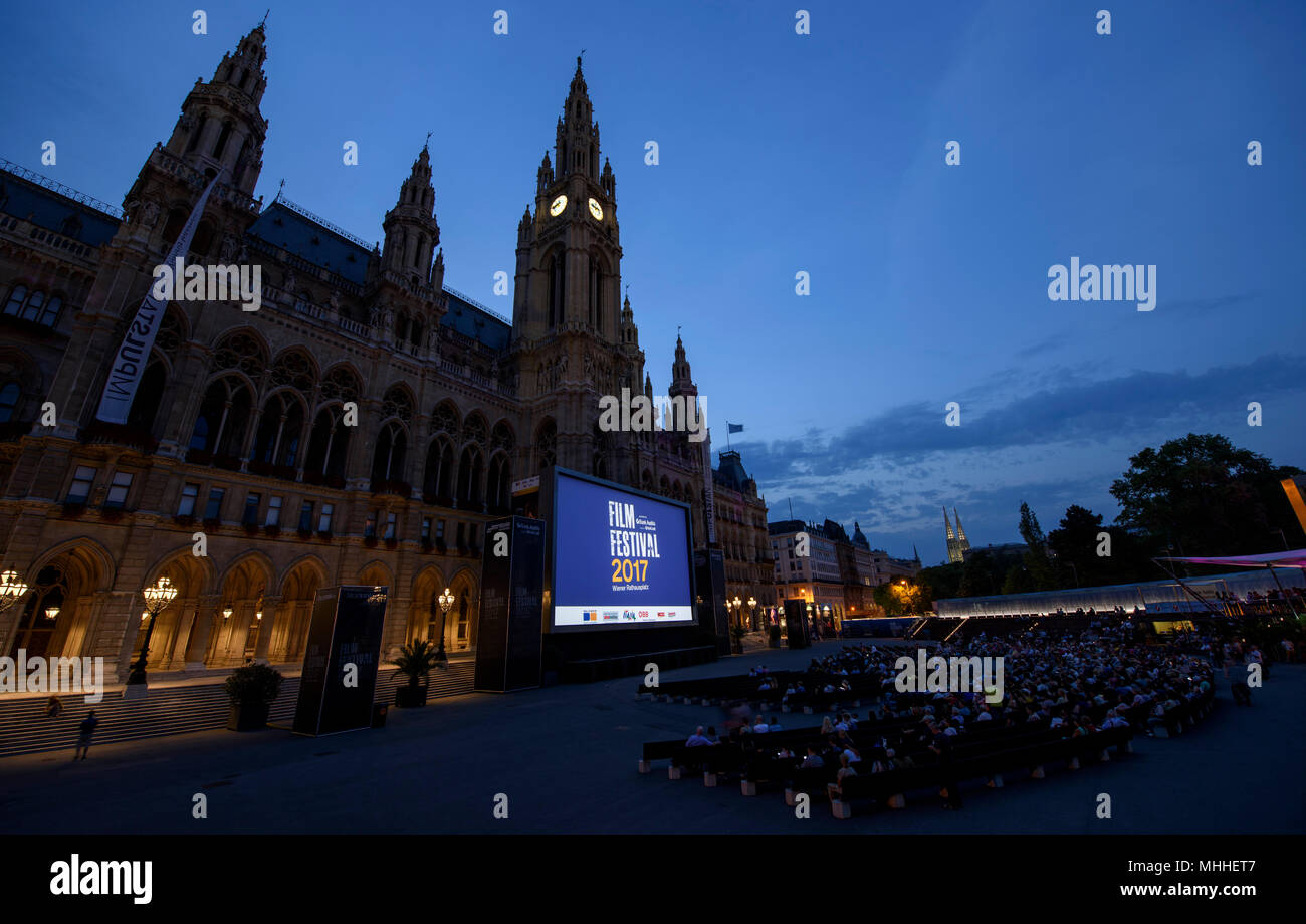 The Film Festival on Rathausplatz is free in the summer Vienna, Austria