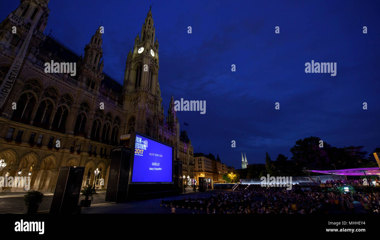 The Film Festival on Rathausplatz is free in the summer Vienna, Austria