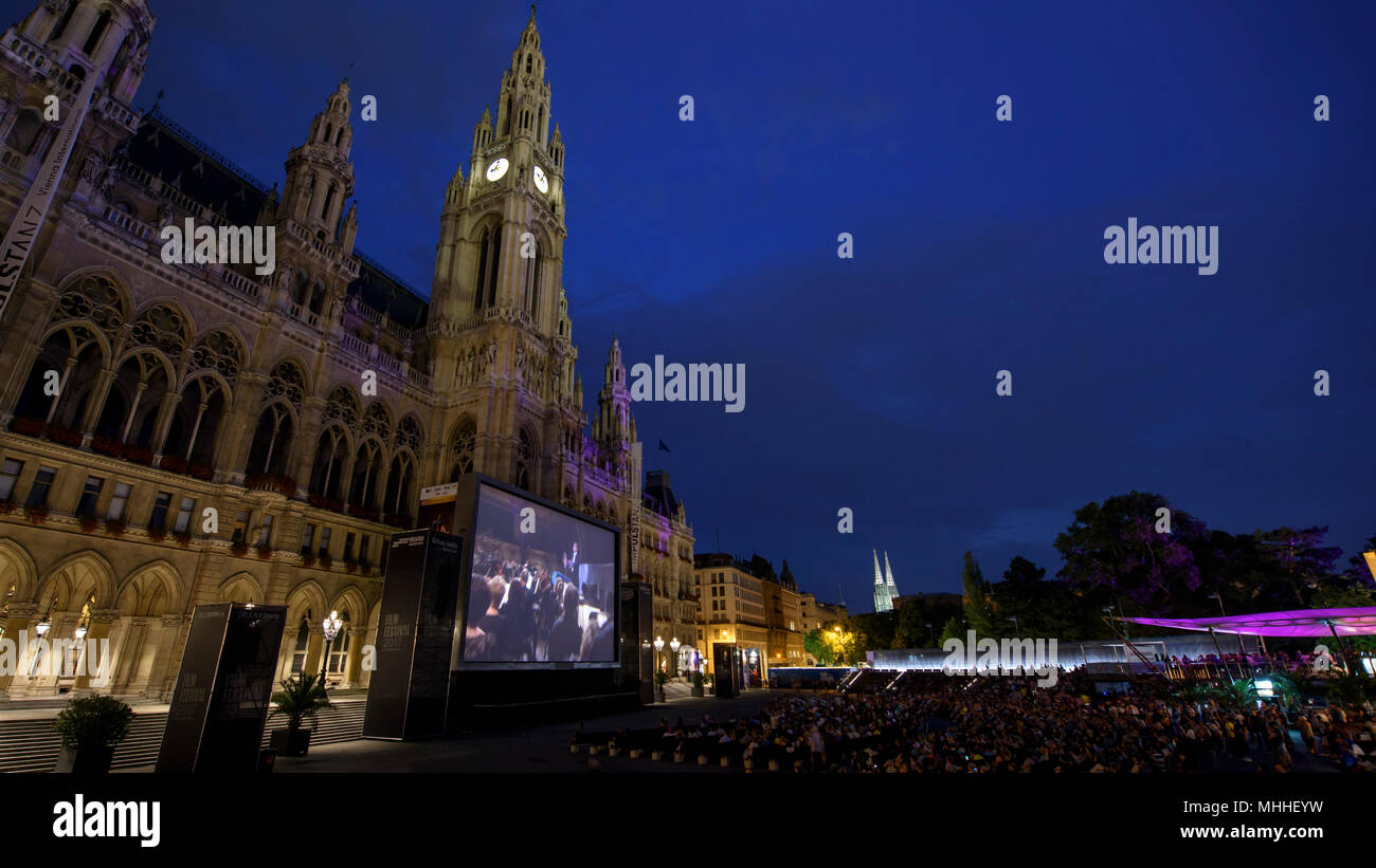The Film Festival on Rathausplatz is free in the summer Vienna, Austria