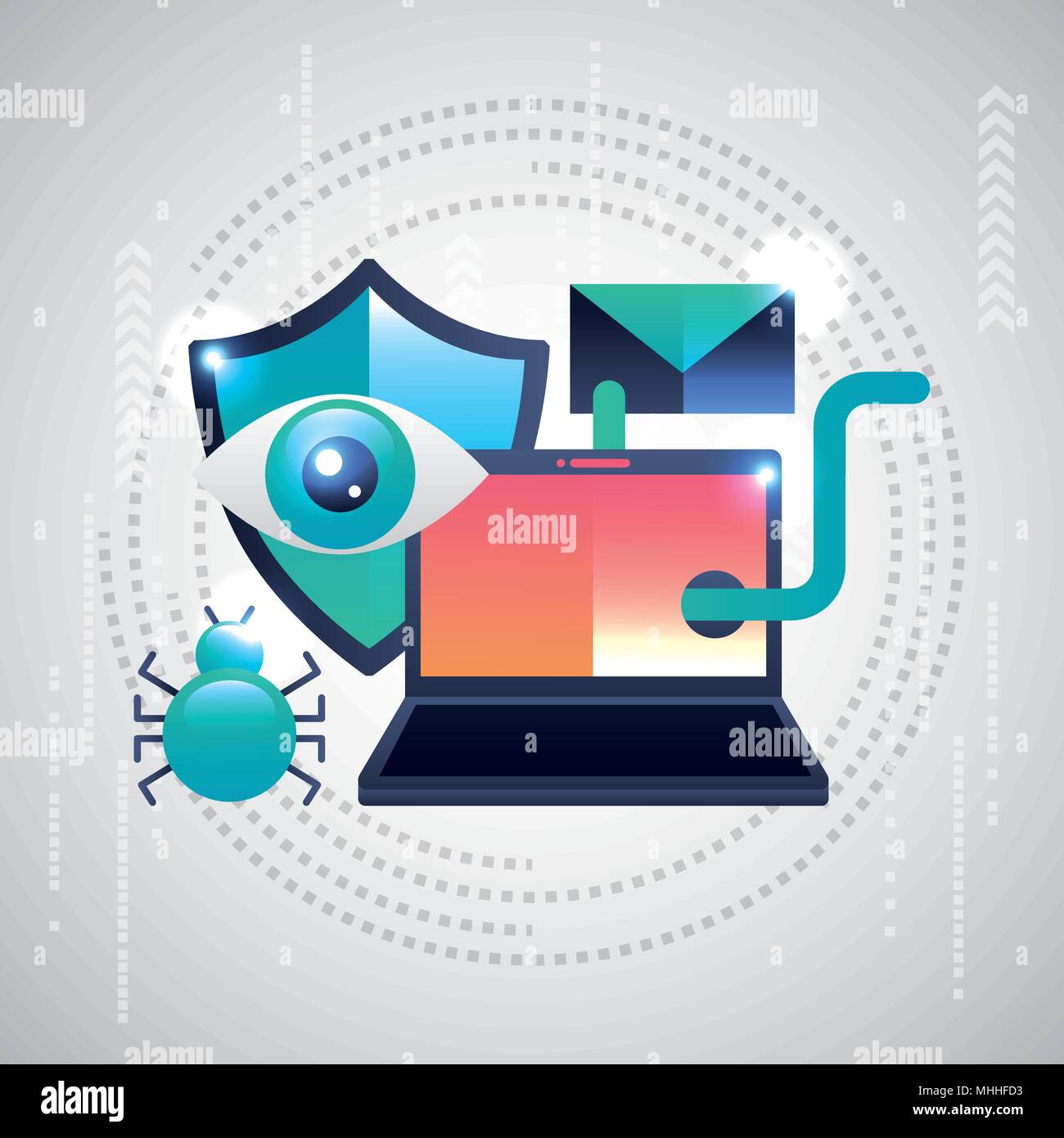 cyber security technology Stock Vector Image & Art - Alamy