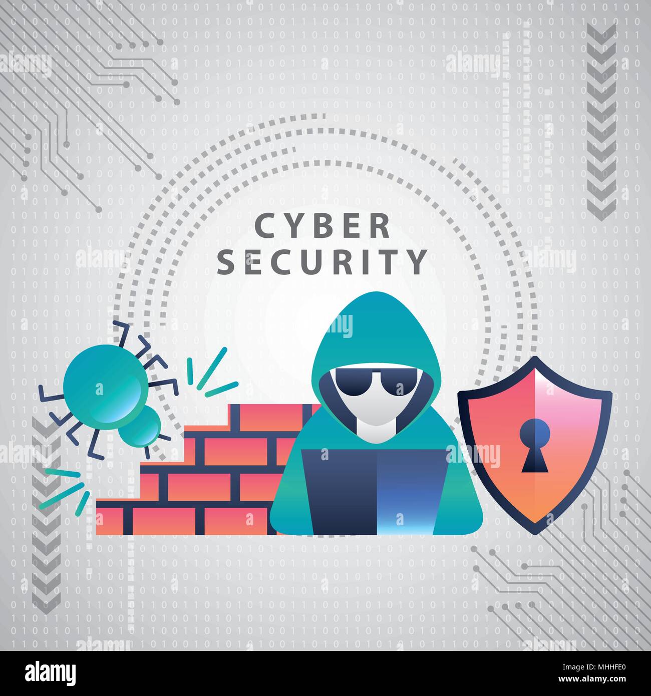 cyber security technology Stock Vector Image & Art - Alamy