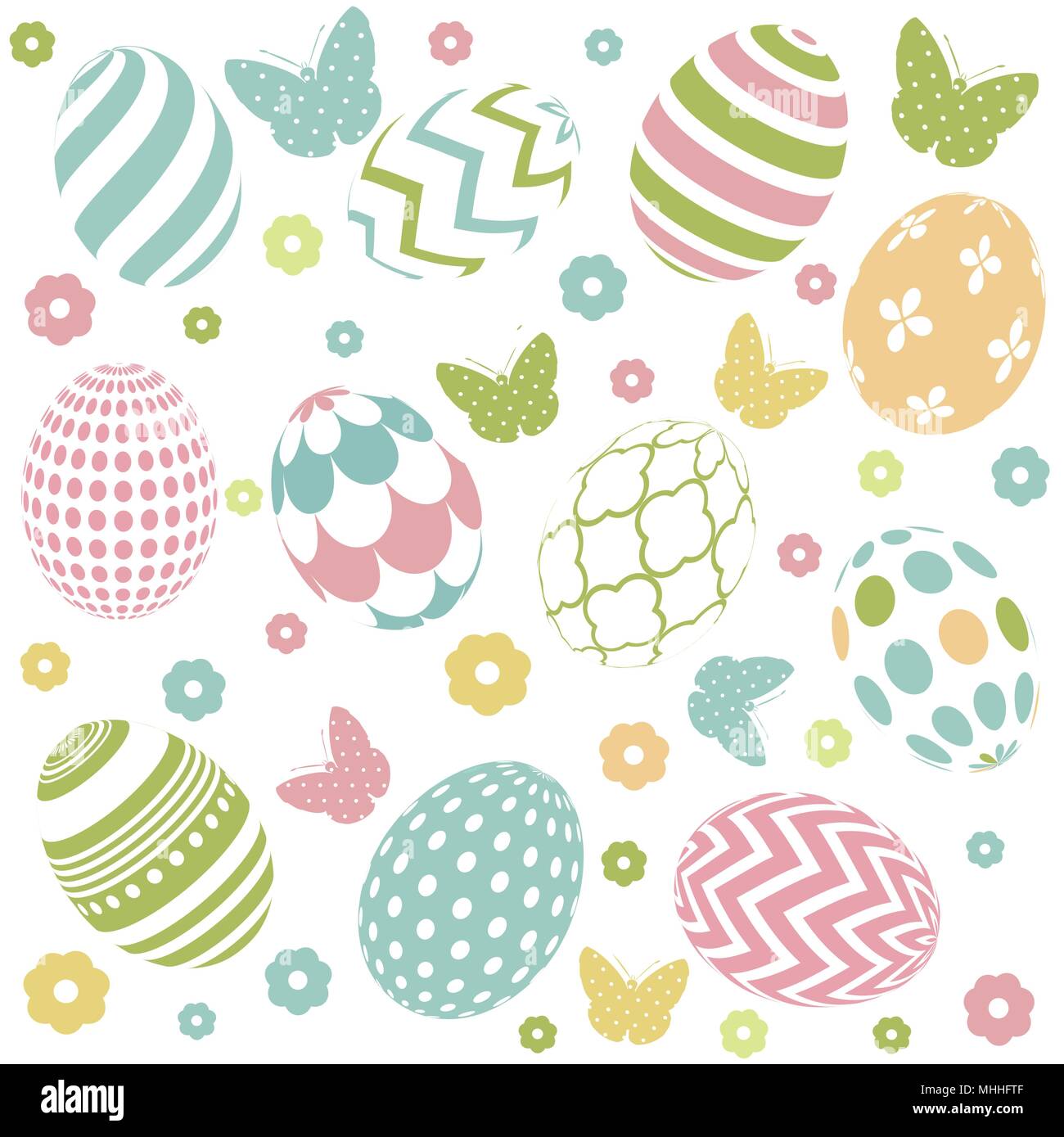 Seamless Easter Pattern, eggs Stock Vector