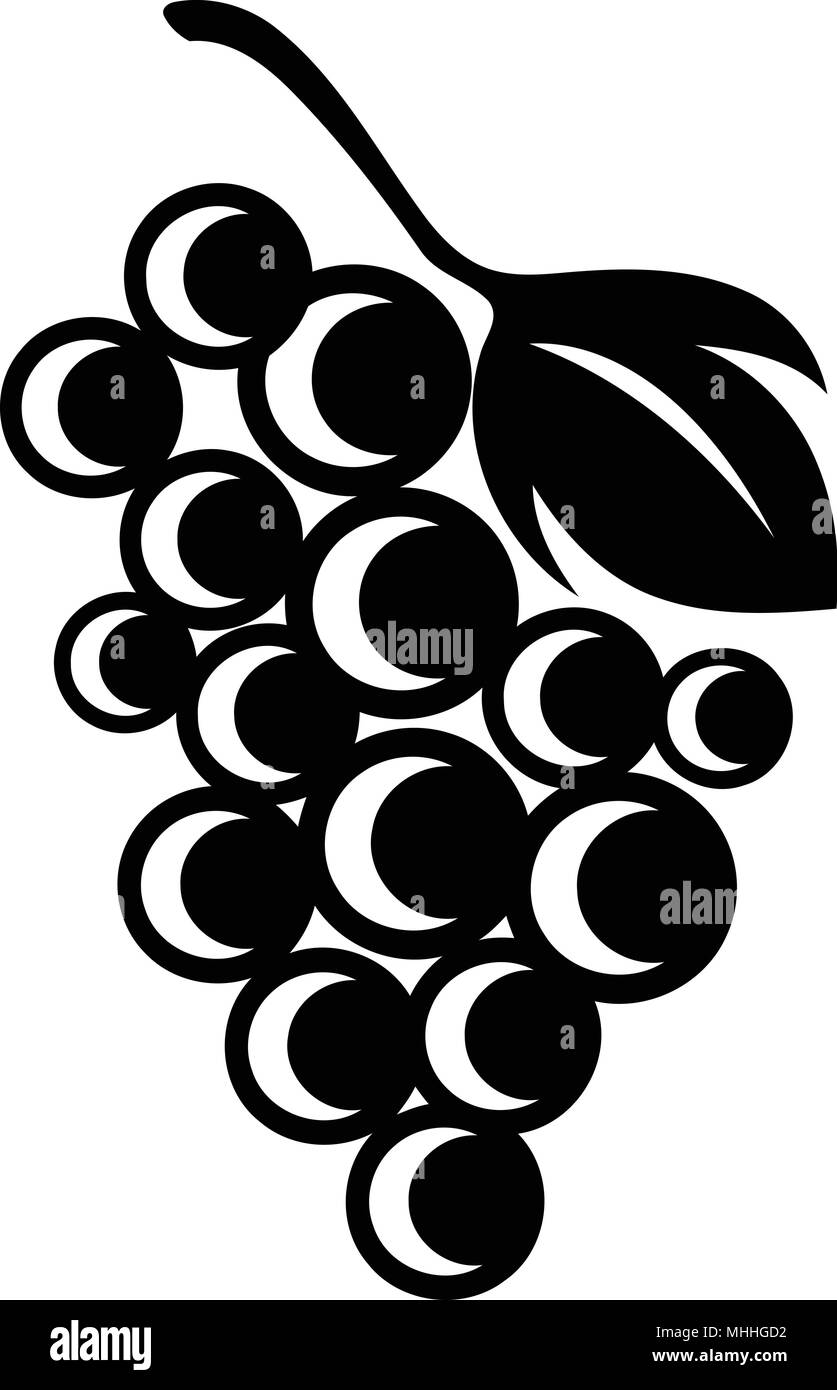 Varietal grape icon, simple style Stock Vector