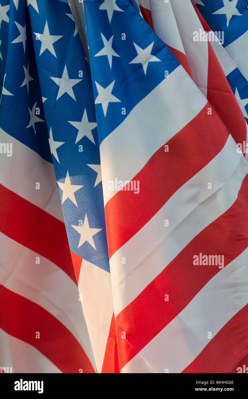 american stars and stripes flag waving Stock Photo - Alamy