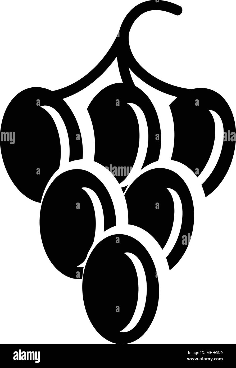 Sweet grape icon, simple style Stock Vector