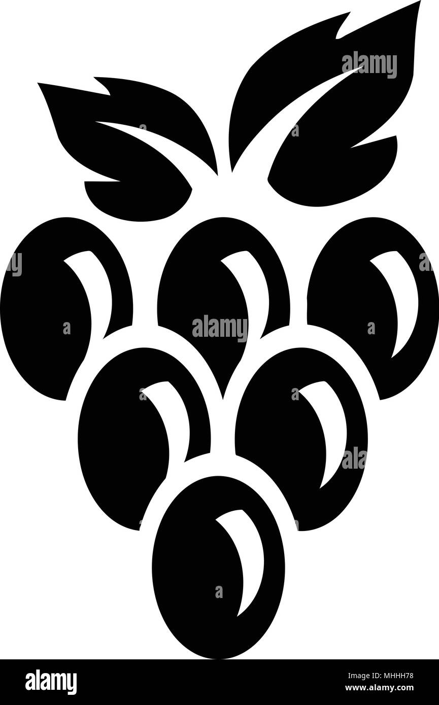 Hanging grape icon, simple style Stock Vector
