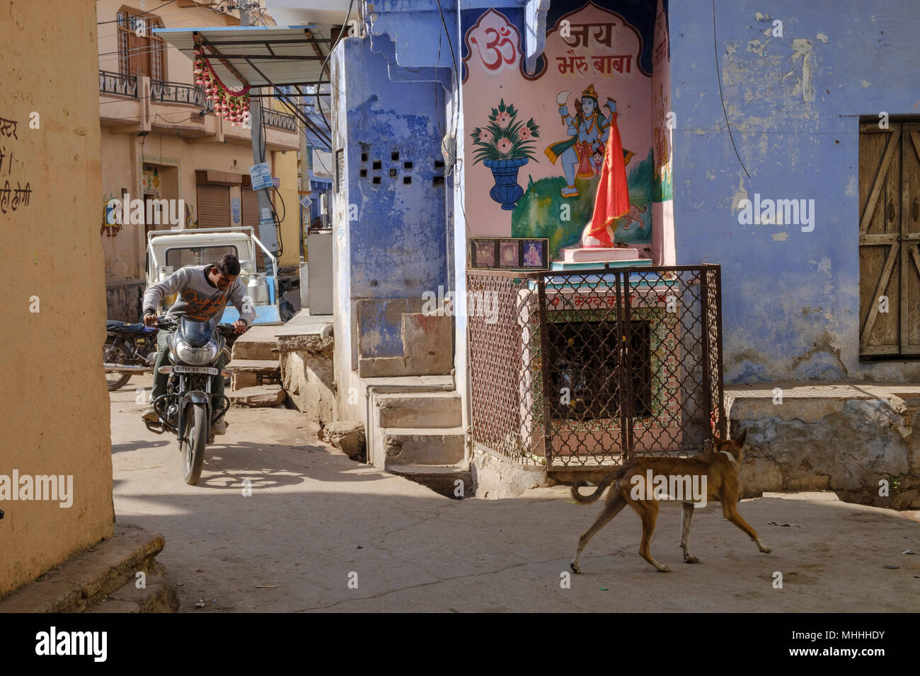 Street life. Bundi, Rajasthan. India Stock Photo