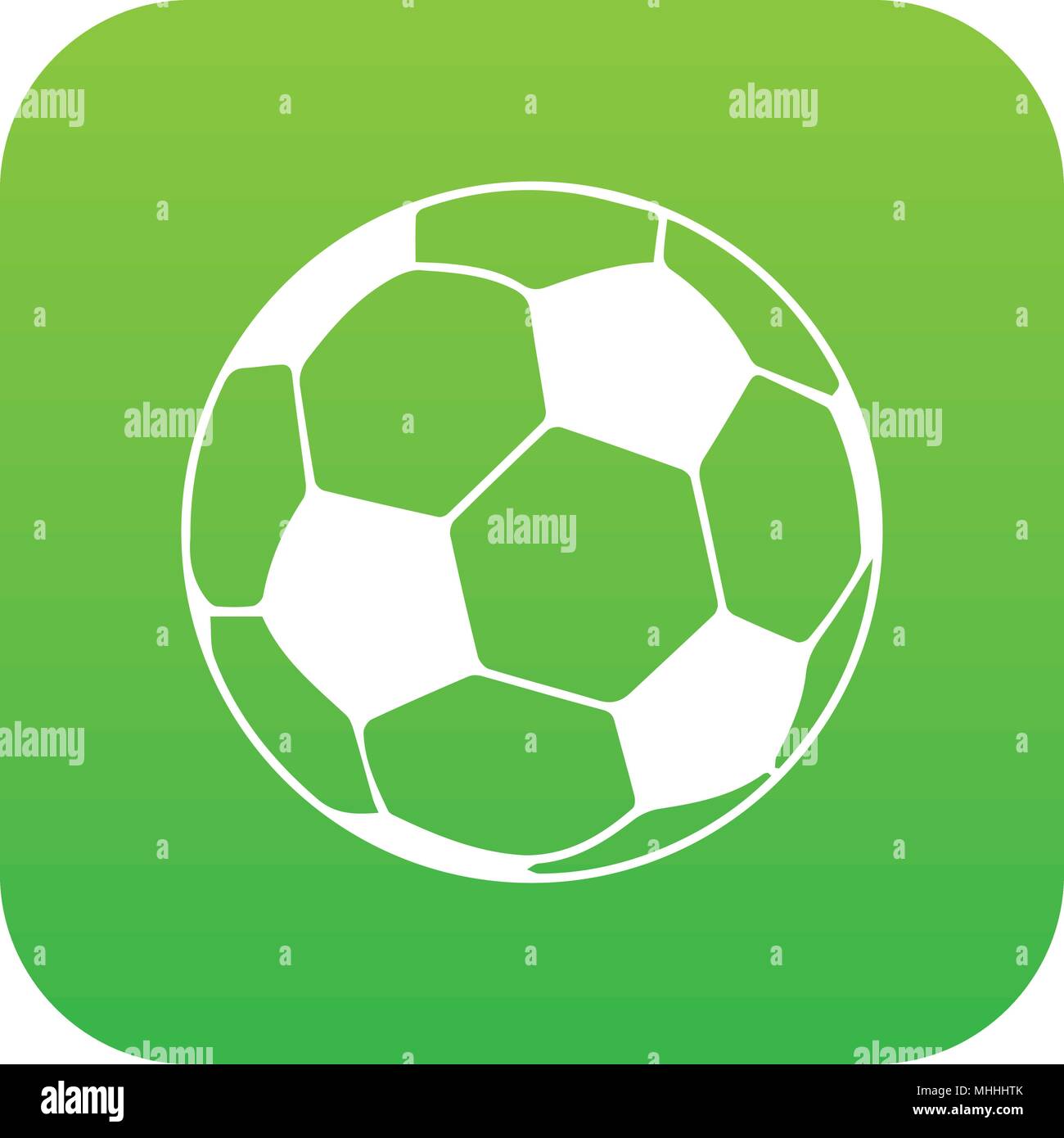 Soccer ball icon green vector Stock Vector Image & Art Alamy