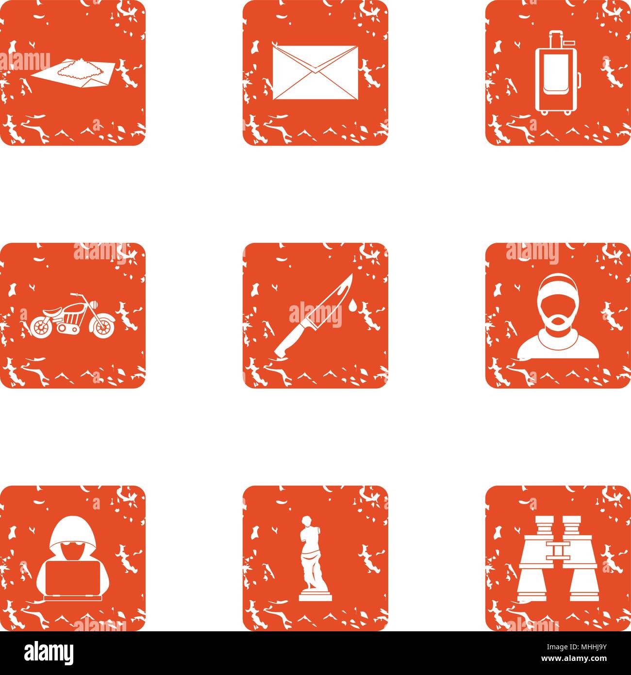 Technical reality icons set, grunge style Stock Vector Image & Art - Alamy