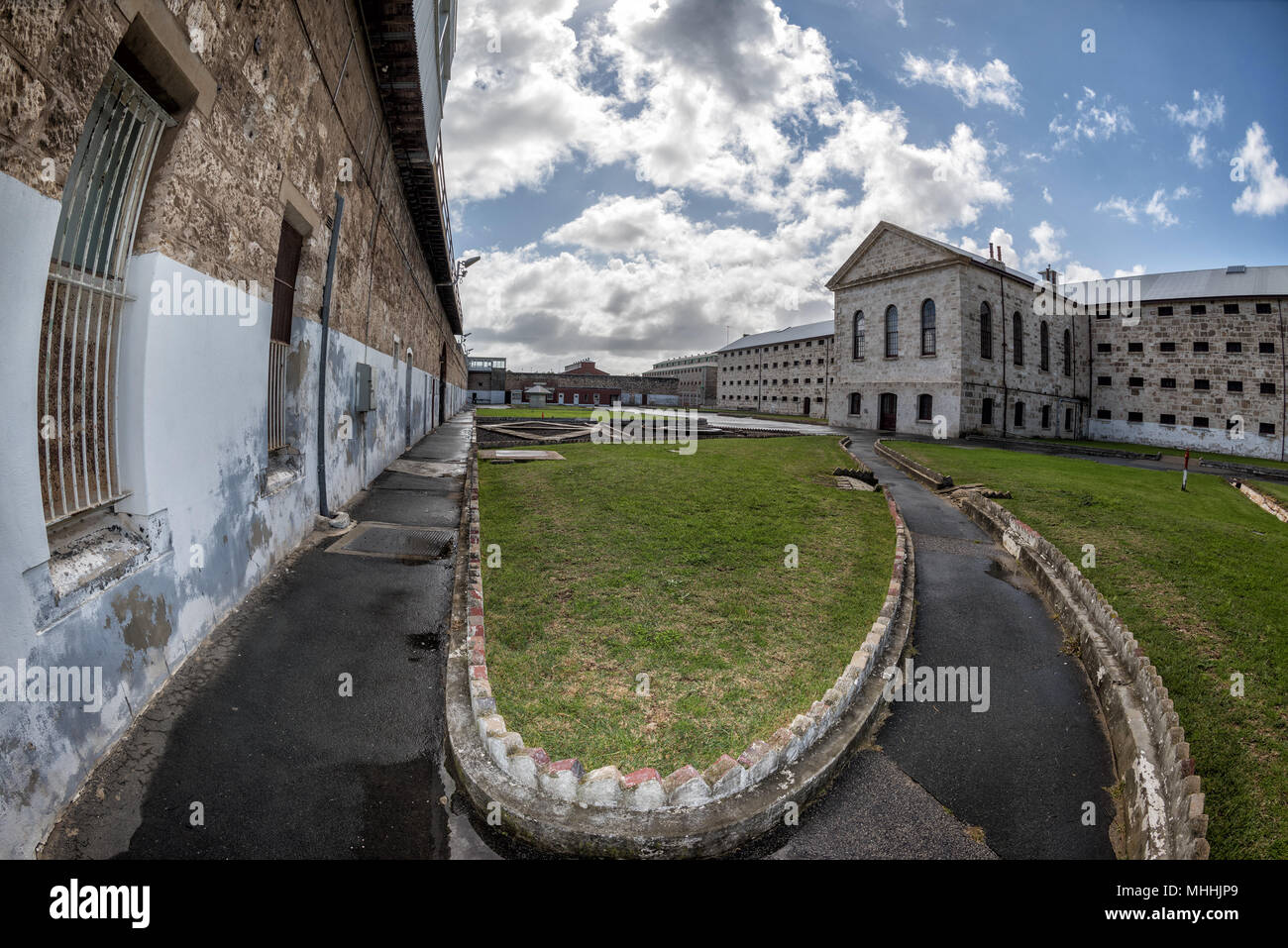 PERTH - AUSTRALIA - AUGUST, 20 2015 - Fremantle Prison was constructed as a prison for convicts and more than 50 people were hanged inside the buildin Stock Photo