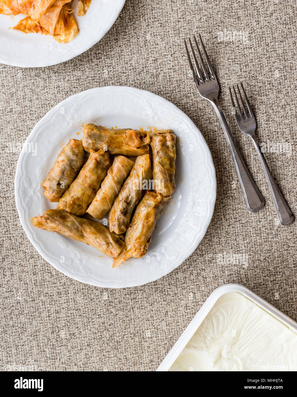 Turkish Dolma Lahana Sarmasi / Cabbage Rolls. turkish food culture Stock Photo Alamy