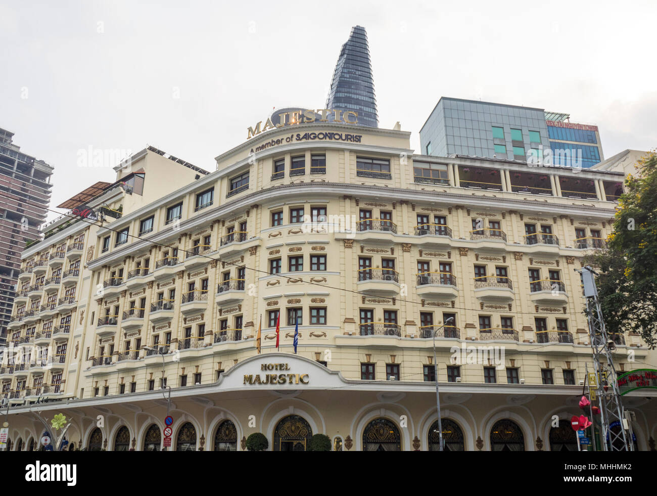 The Majestic Hotel, a French colonial architecture building in District 1, Ho Chi Minh City