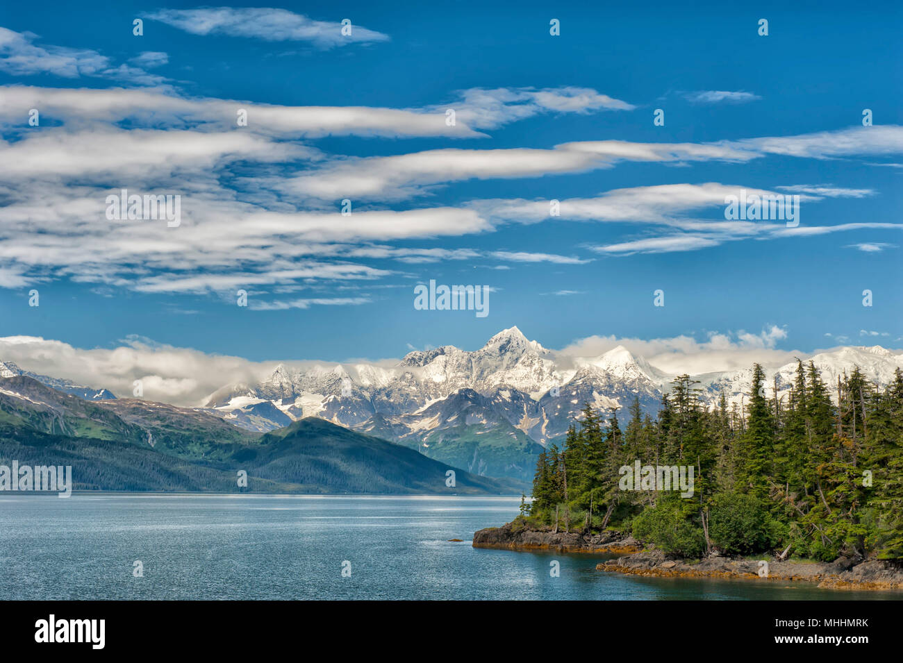 Glacier view in Alaska Prince William Sound Stock Photo