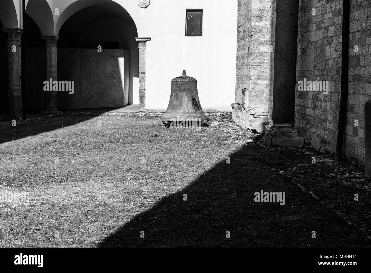 Palazzo Vescovile, museum and main square of the beautiful medieval city in the heart of the Umbria region, middle Italy. Stock Photo