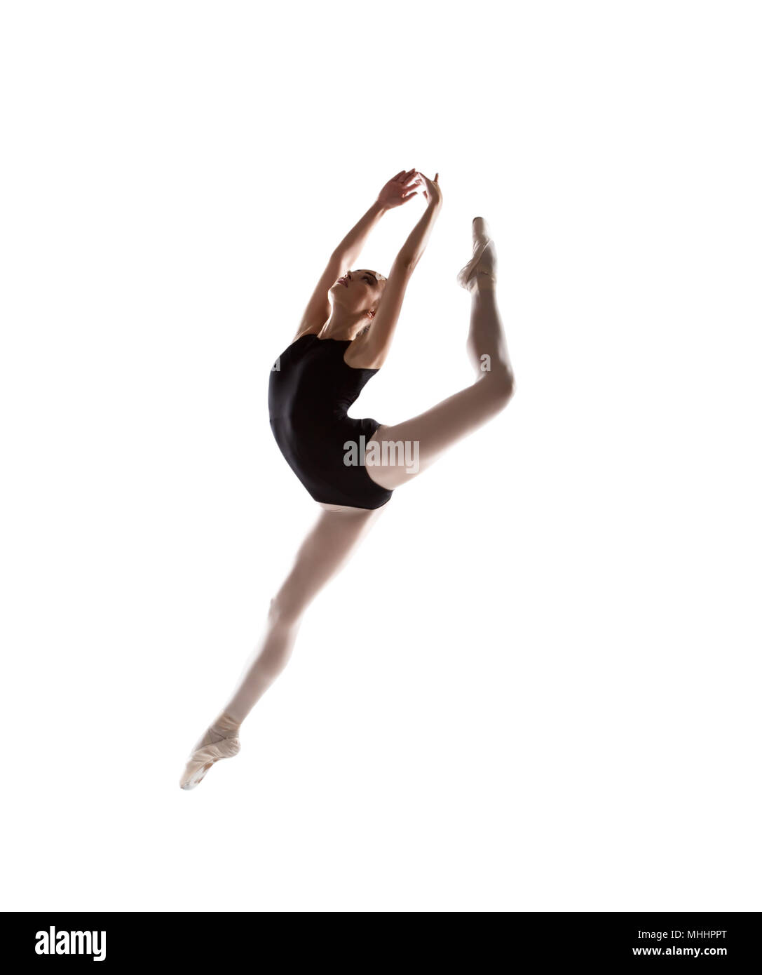 Amazing ballerina floating in the air dance element Stock Photo