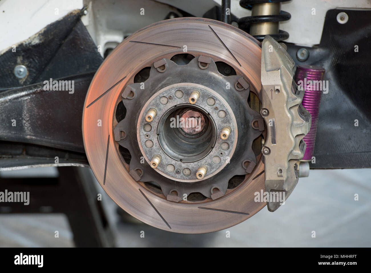 race car brake system detail close up Stock Photo Alamy
