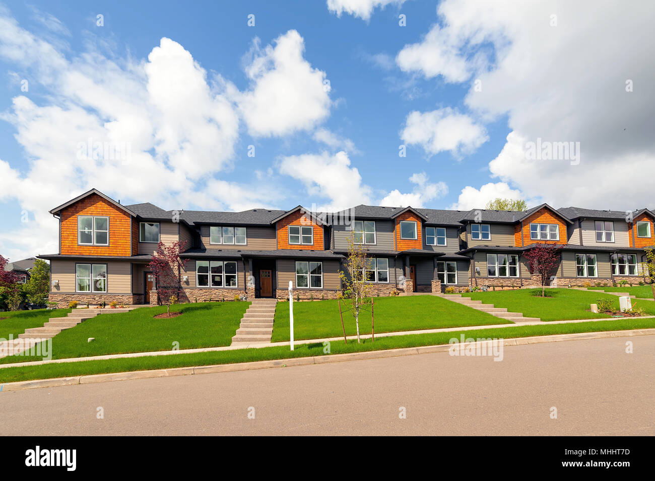 Brand new row of townhomes for sales in North American suburban