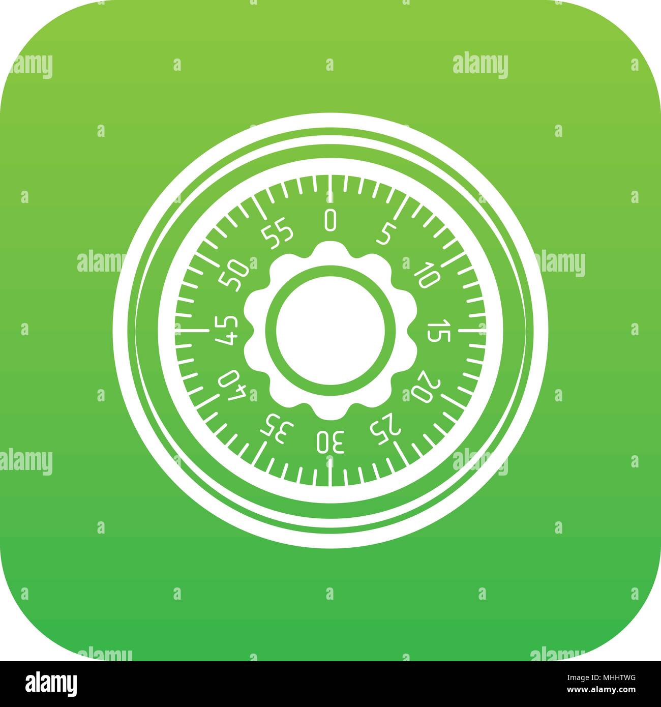 Lock from safe icon green vector Stock Vector