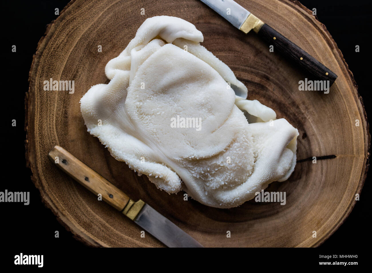 Raw Tripe / iskembe used for soup. Stock Photo